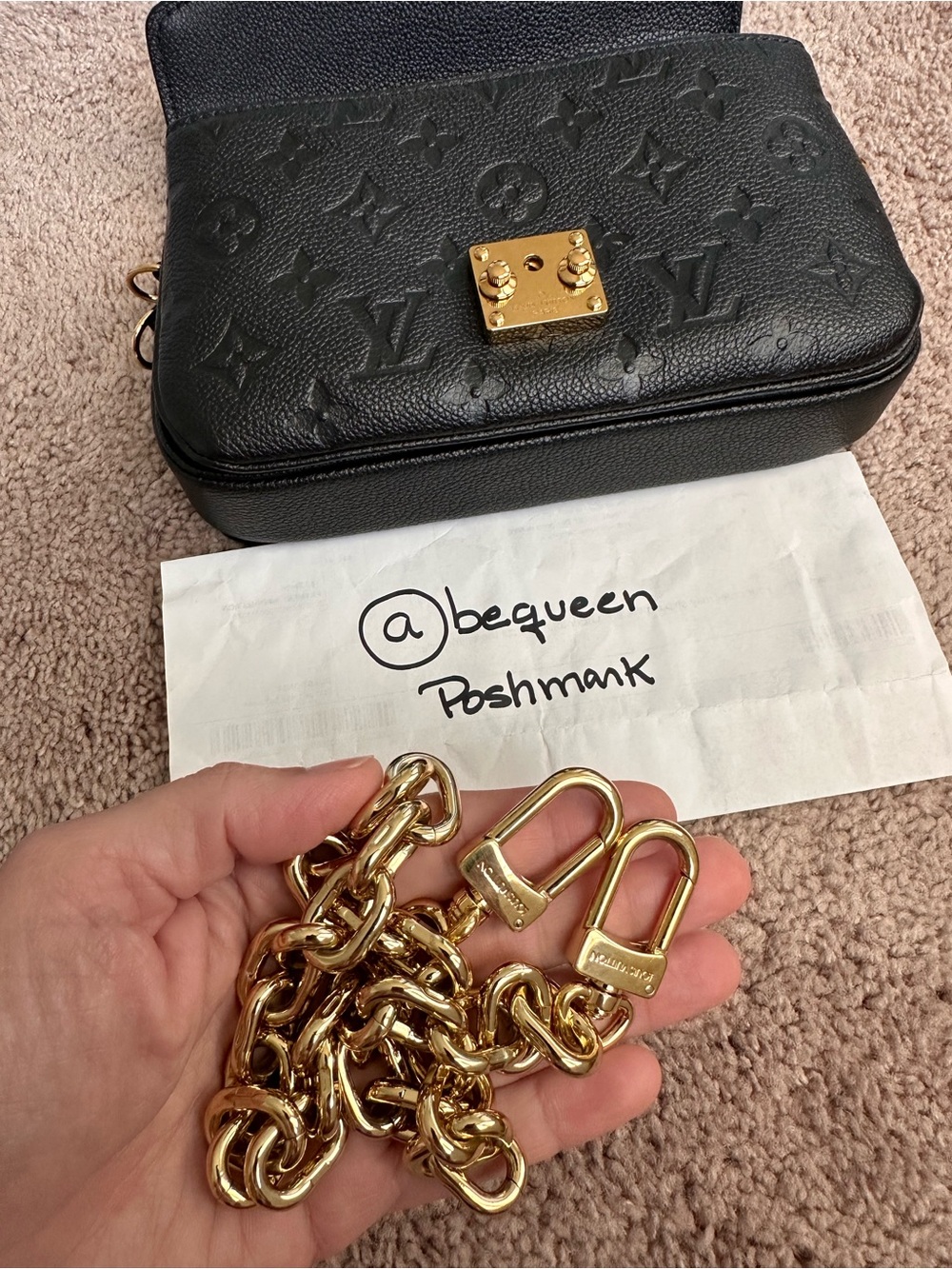 Louis Vuitton Empreinte Pochette Metis East West Black Leather - Picture 15 of 17